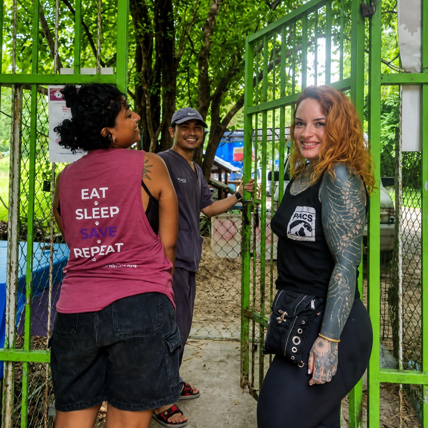 The PACS team at the clinic gate on Koh Phangan